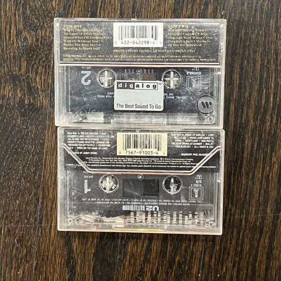 U2 Cassette Tape Lot Of 2 Joshua Tree Rattle And Hum TESTED 90s - Picture 3 of 6